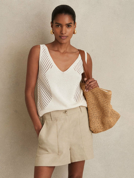 Linen Shorts Neutral | Women