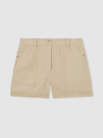 Linen Shorts Neutral | Women