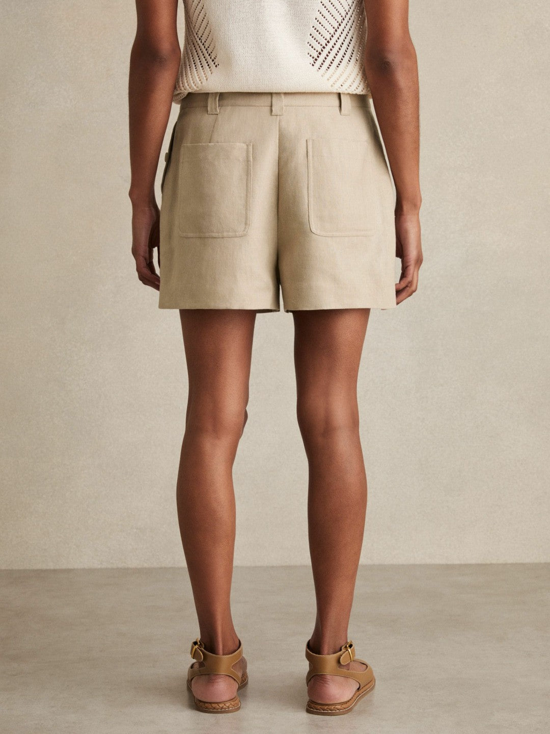 Linen Shorts Neutral | Women