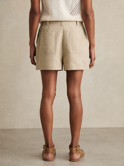 Linen Shorts Neutral | Women