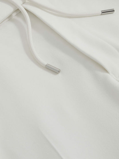 Slim-Fit Internal-Drawstring Trousers White | Men