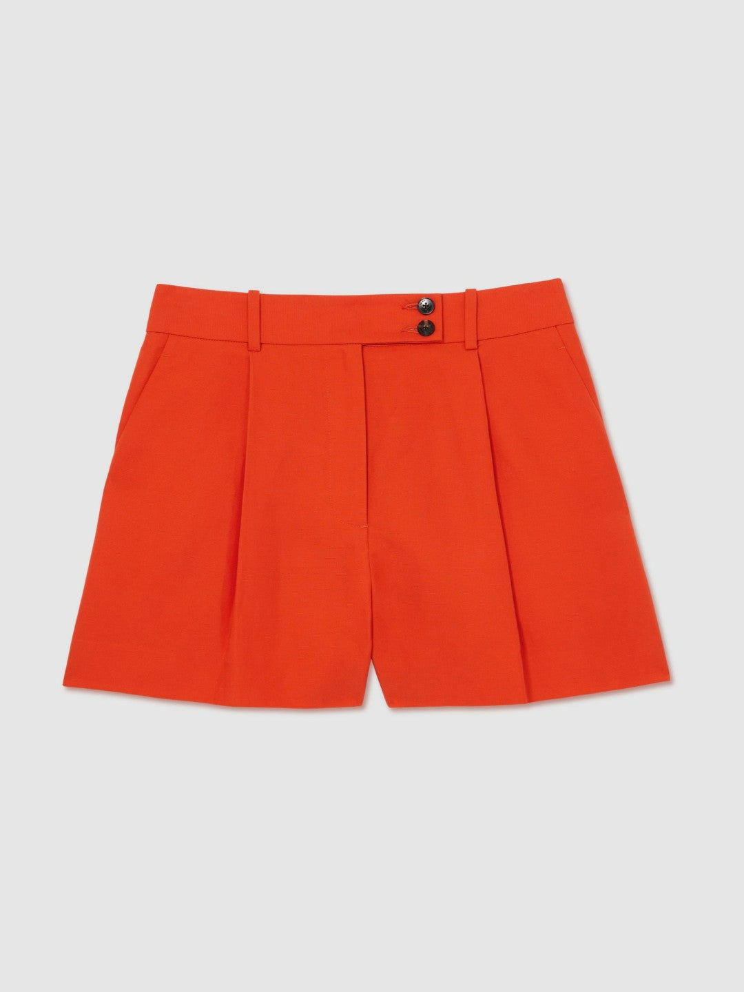 Tailored Shorts With Linen Orange | Women