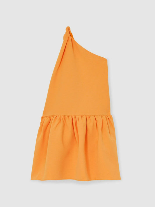 13-14 yrs One-Shoulder Tiered Dress Orange | Children & Baby