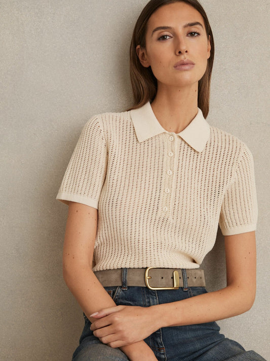 Leather Half Keeper Belt Grey | Women
