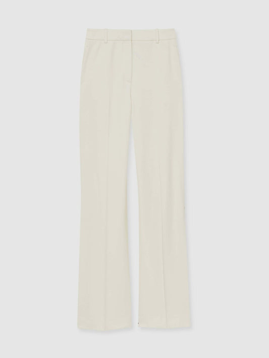 Petite Wide Leg Tailored Trousers Cream | Women