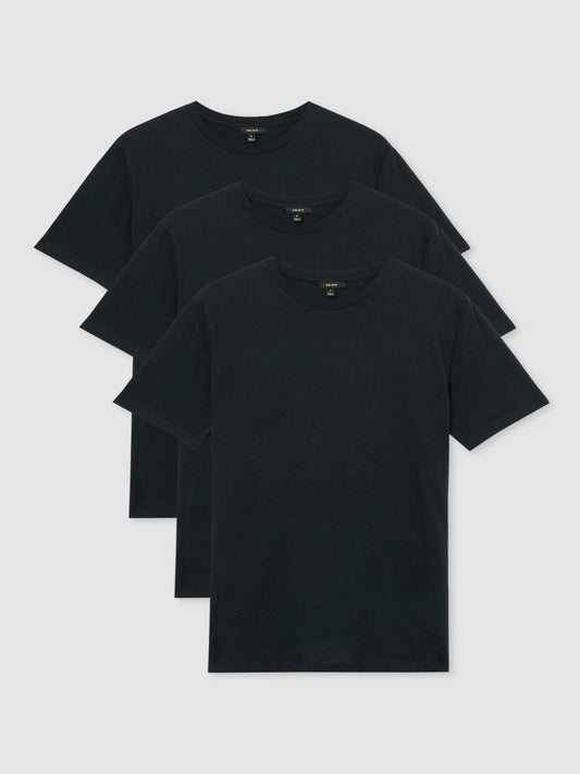 Cotton-Jersey Crew-Neck T-shirts 3 Pack Navy | Men