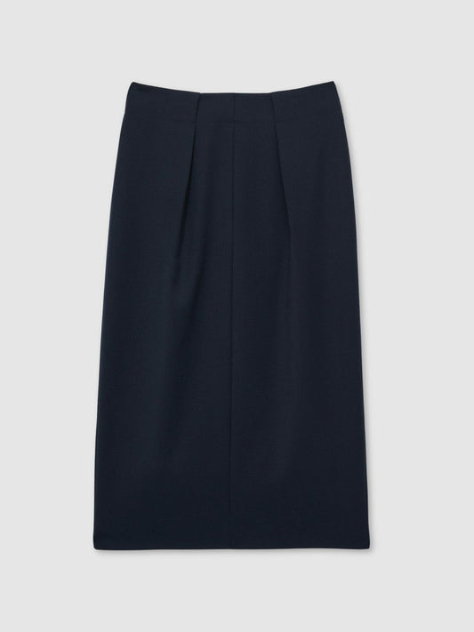 Petite Tailored Midi Suit Skirt Navy | Women