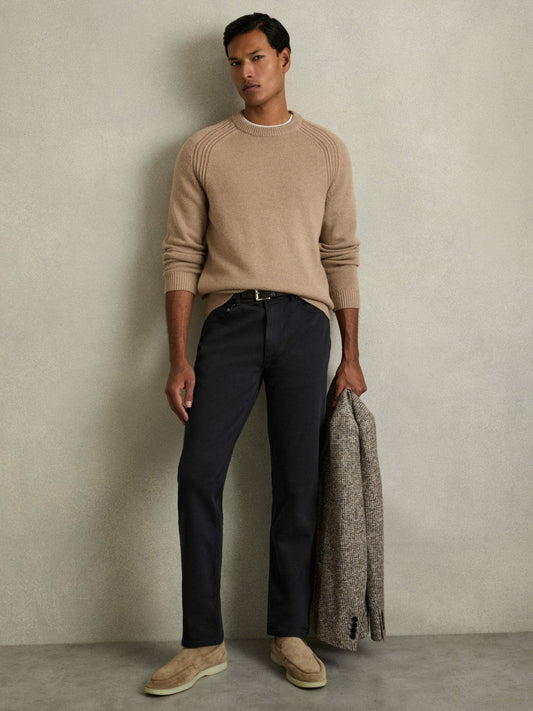Cotton-Stretch Slim-Fit Jeans Navy | Men