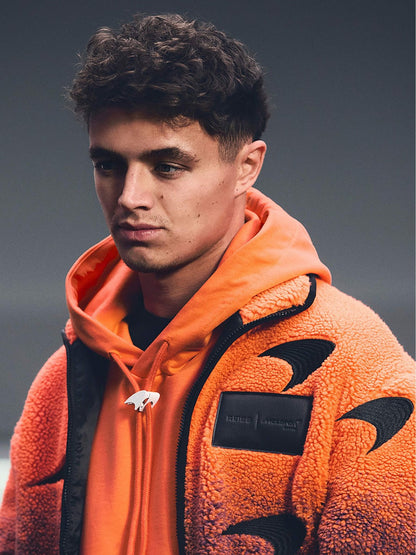 Unisex Fit McLaren F1 Team Ombré Fleece Jacket Papaya Orange/Purple | Men