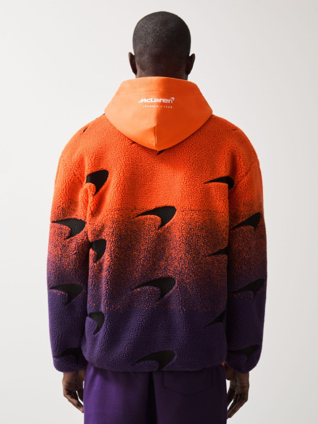 Unisex Fit McLaren F1 Team Ombré Fleece Jacket Papaya Orange/Purple | Men