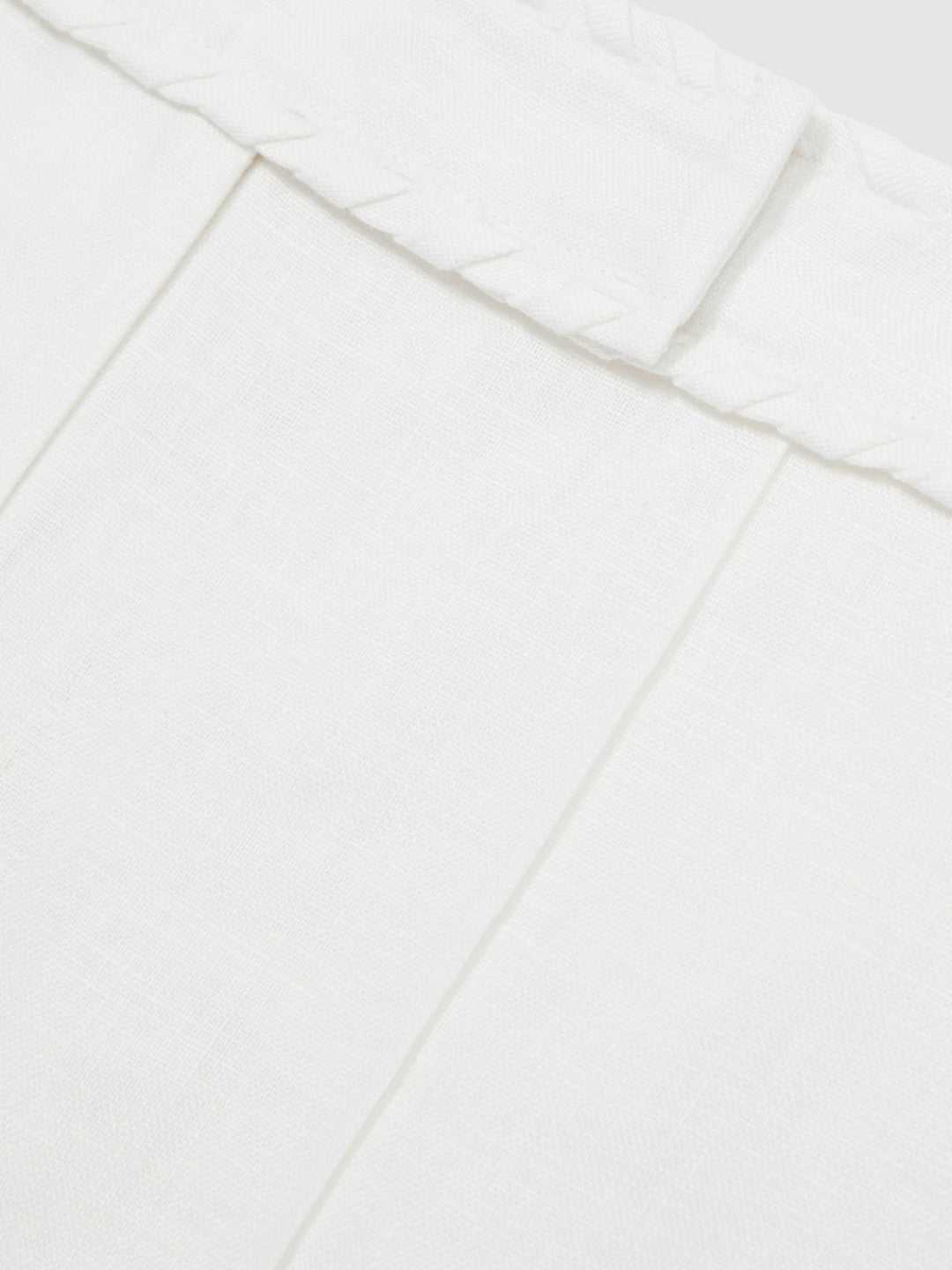 Linen Whipstitch Shorts White | Women