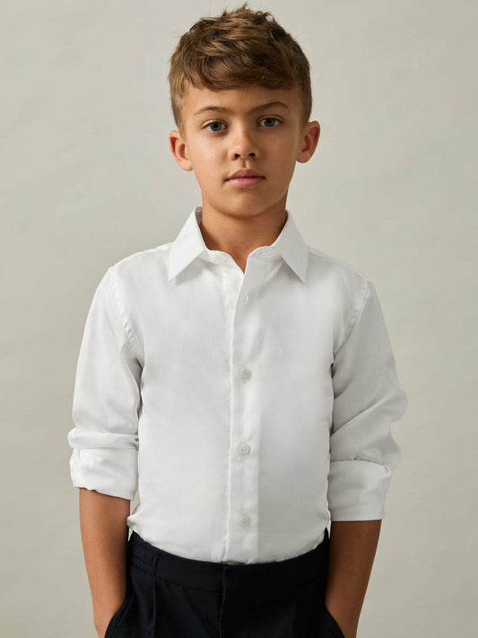 4-9 yrs Slim-Fit Cotton Shirt White | Children & Baby