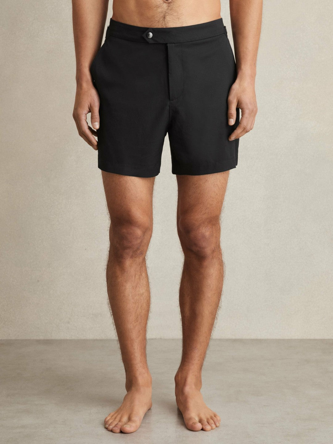 Side-Adjuster Swim Shorts Black | Men