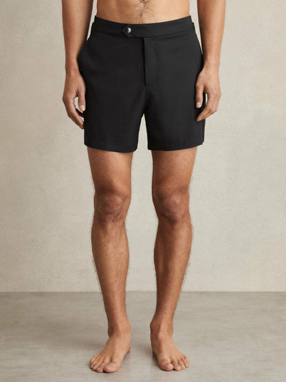 Side-Adjuster Swim Shorts Black | Men