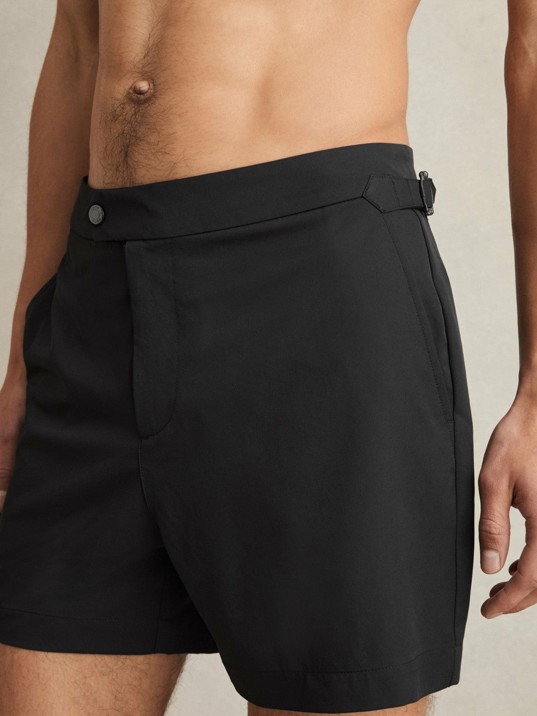 Side-Adjuster Swim Shorts Black | Men