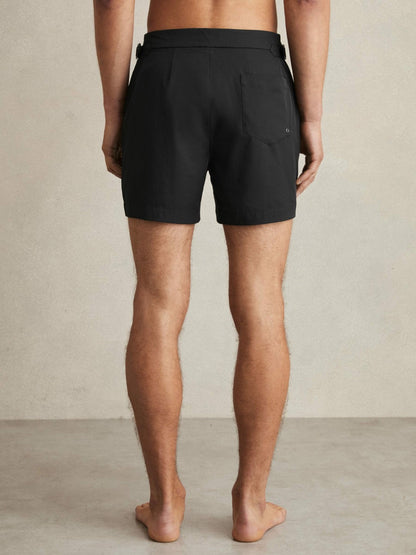 Side-Adjuster Swim Shorts Black | Men