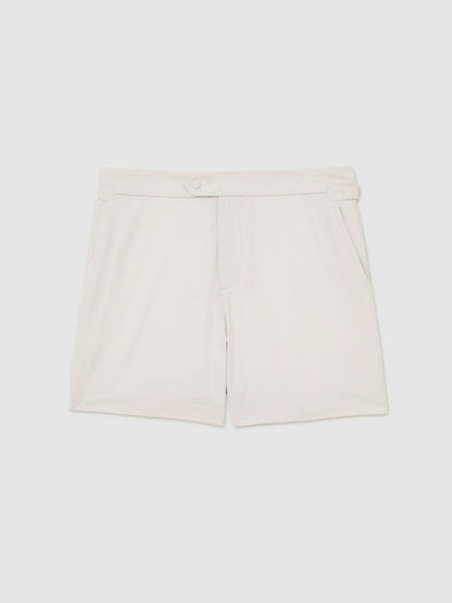 Side-Adjuster Swim Shorts Off White | Men