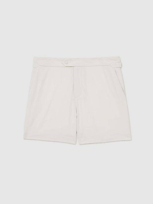 Side-Adjuster Swim Shorts Off White | Men