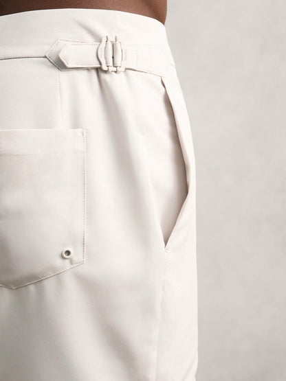 Side-Adjuster Swim Shorts Off White | Men