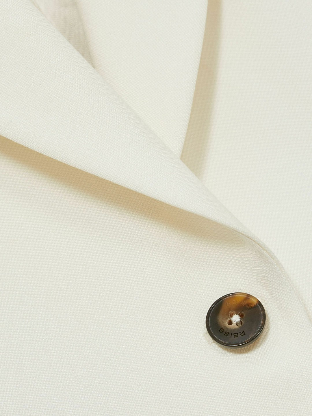 Single-Breasted Peak-Lapel Tailored Blazer Cream | Women