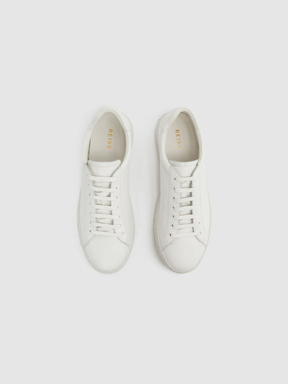 Leather Low-Top Trainers White | Men