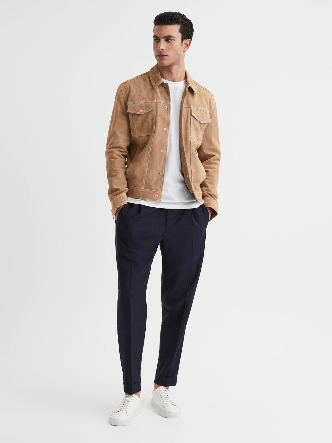 Leather Low-Top Trainers White | Men