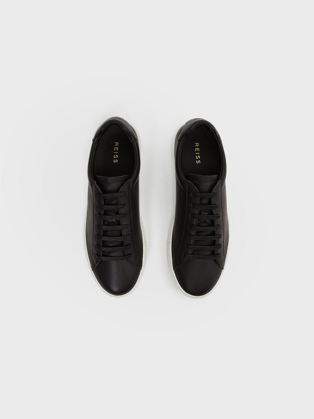 Leather Low-Top Trainers Black | Men