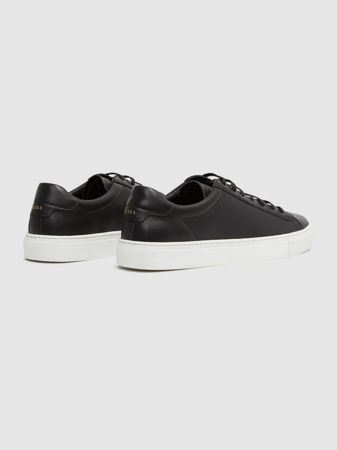 Leather Low-Top Trainers Black | Men