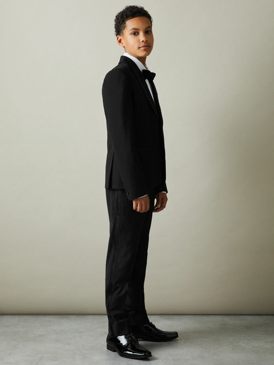 Wool-Blend Double-Breasted Tuxedo Jacket Black | Children & Baby
