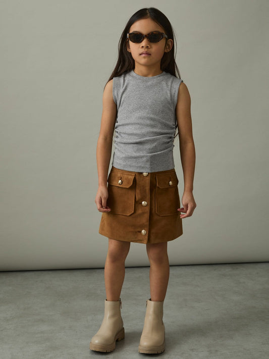 4-9 yrs Ruched Vest Top Grey | Children & Baby