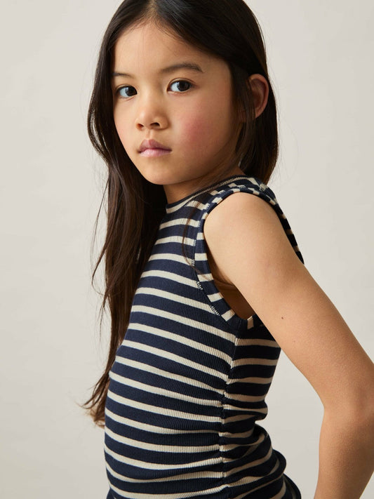 9-13 yrs Ruched Vest Top Navy/White | Children & Baby