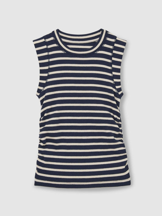 9-13 yrs Ruched Vest Top Navy/White | Children & Baby