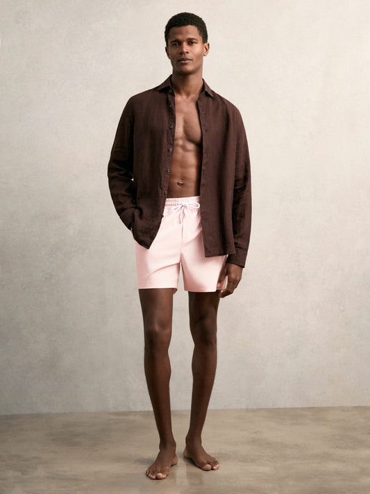 Drawstring Swim Shorts Pink | Men