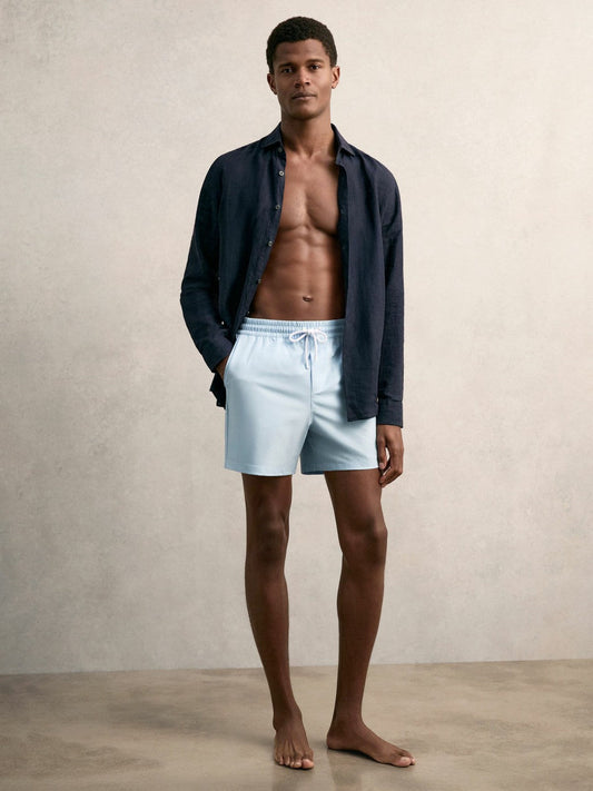 Drawstring Swim Shorts Soft Blue | Men