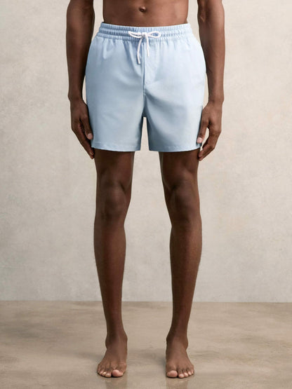 Drawstring Swim Shorts Soft Blue | Men