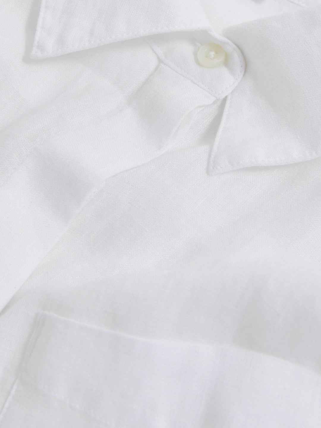 Linen Button-Through Shirt White | Women