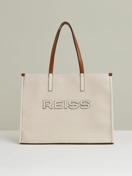 Canvas Logo Tote Bag Natural | Women