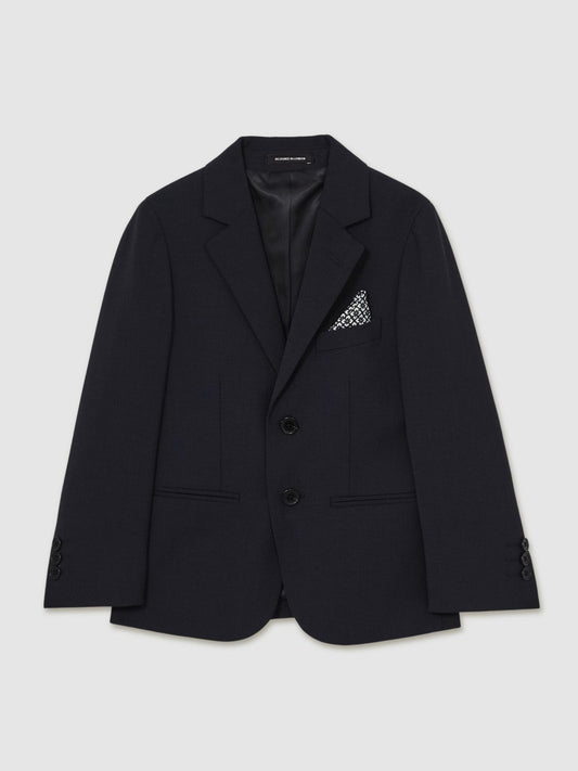13-14 yrs Wool-Blend Single-Breasted Suit Blazer Navy | Children & Baby