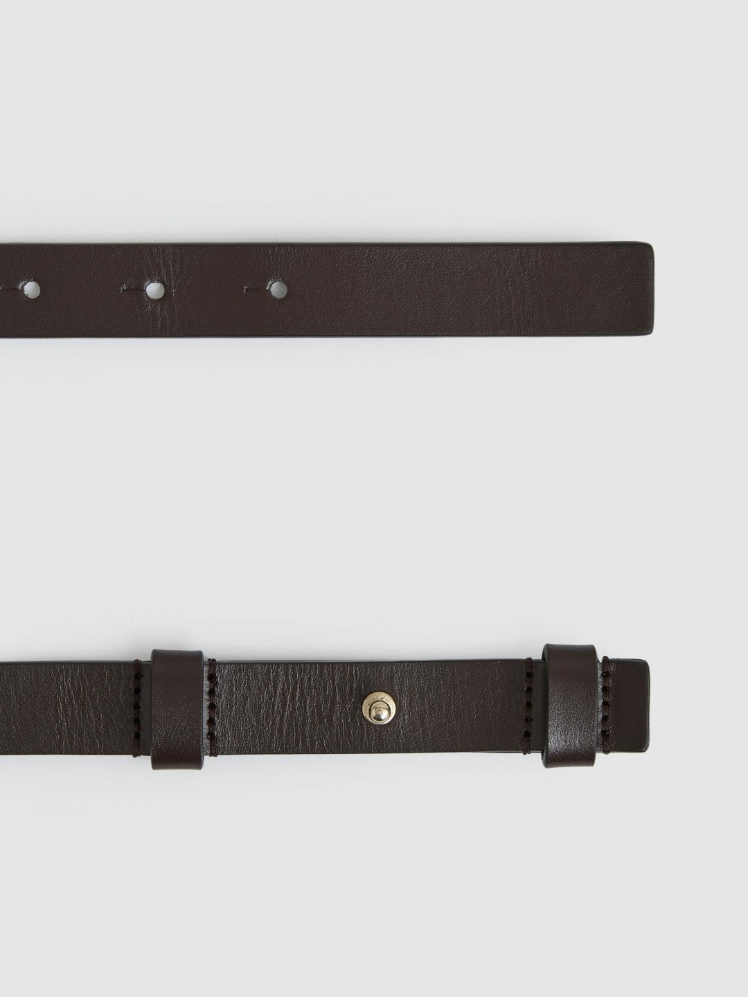 Leather Square Hinge Belt Chocolate | Women