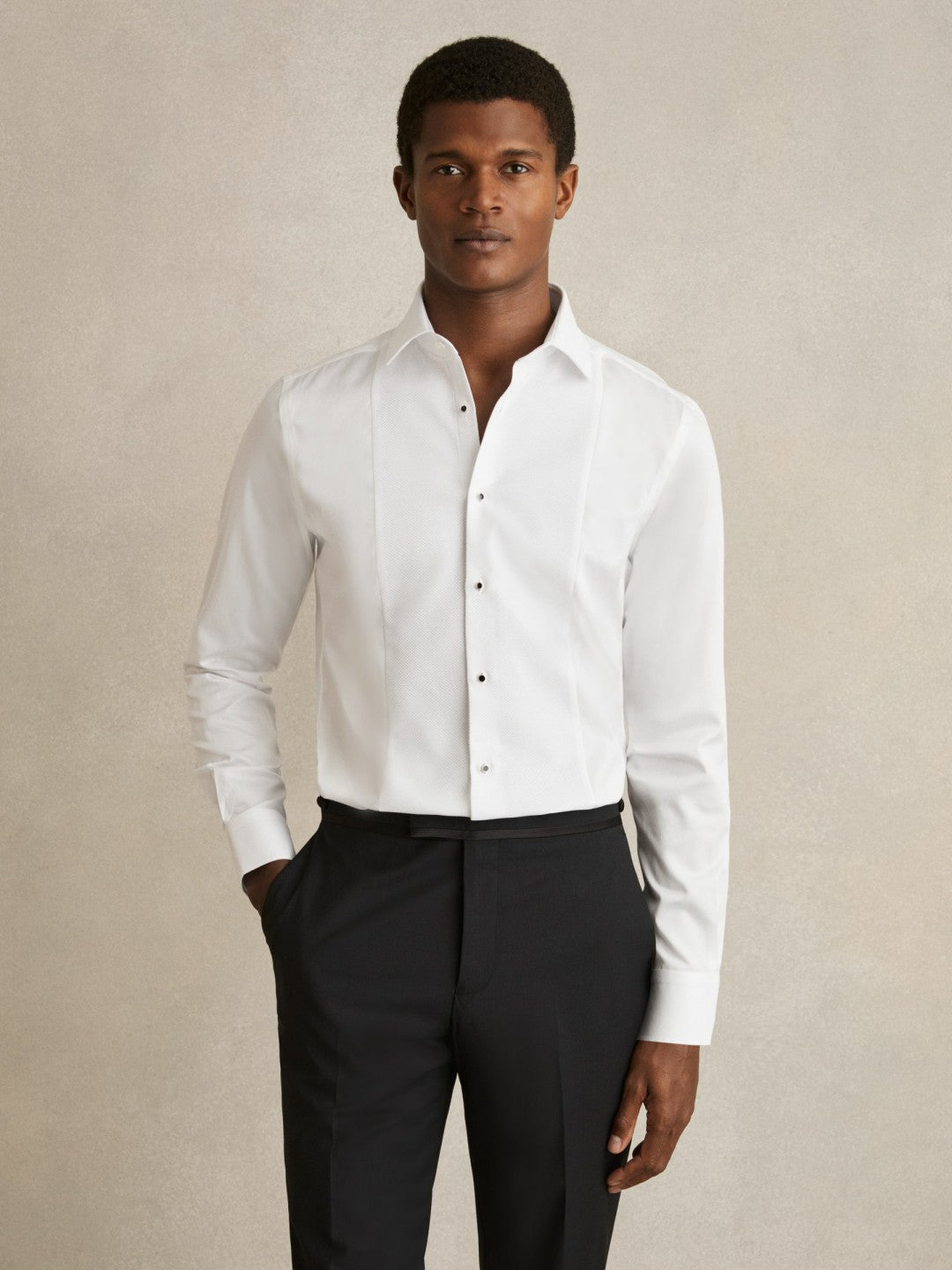 Regular Fit Cotton Dinner Shirt White | Men