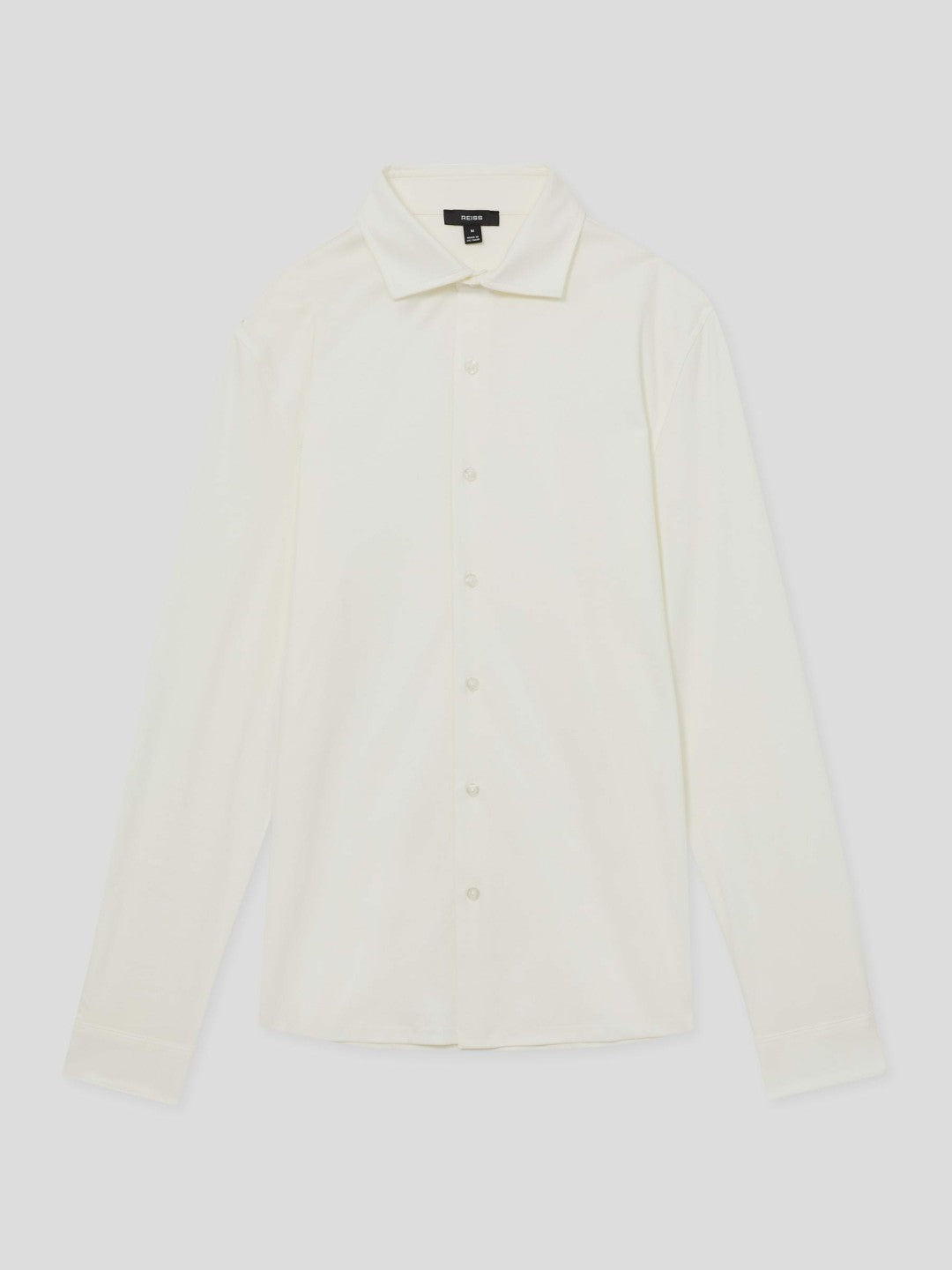Cotton-Jersey Button-Through Shirt Ecru | Men