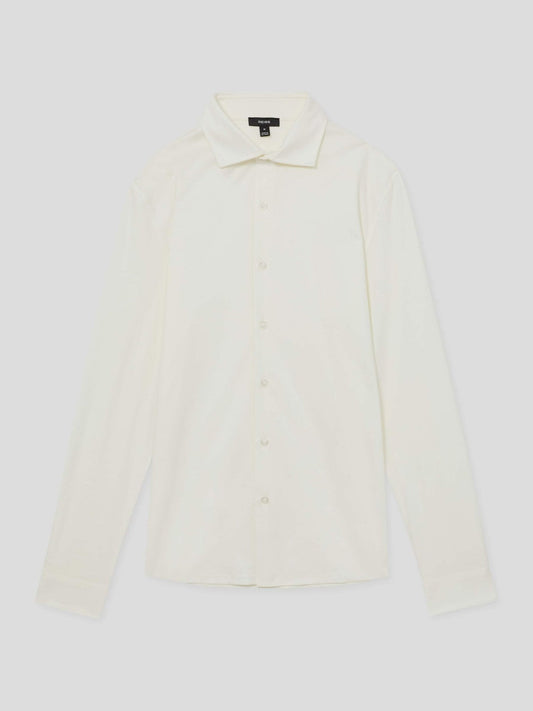 Cotton-Jersey Button-Through Shirt Ecru | Men