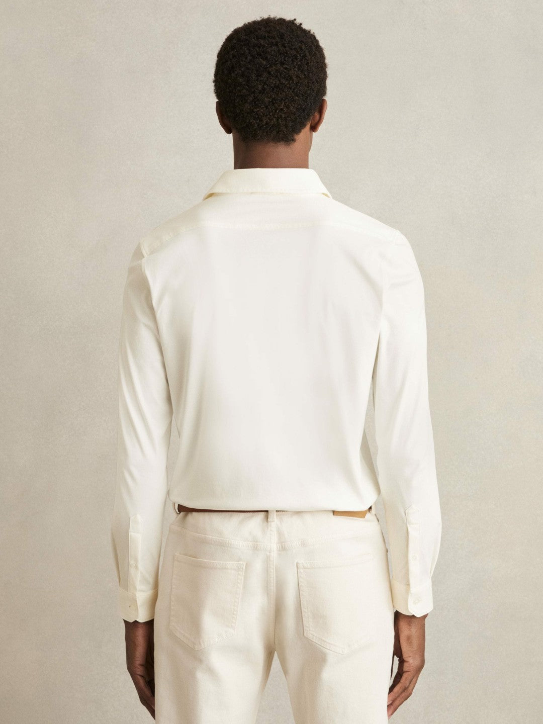 Cotton-Jersey Button-Through Shirt Ecru | Men