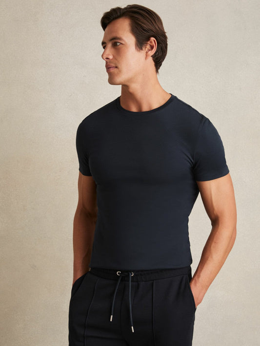 Cotton Sports-Fit T-Shirt Navy | Men
