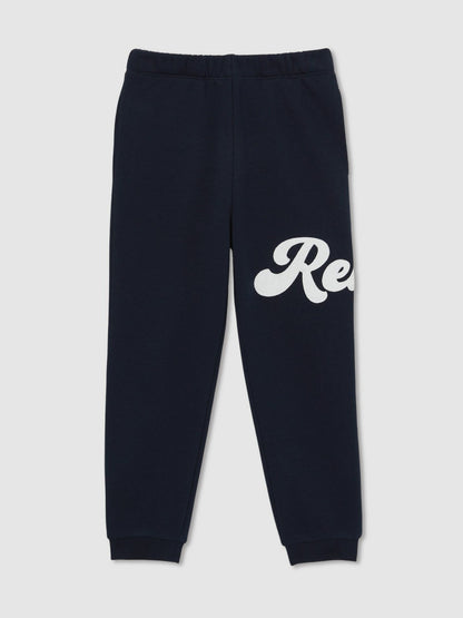 3-9 yrs Cotton-Blend Logo Script Joggers Navy | Children & Baby