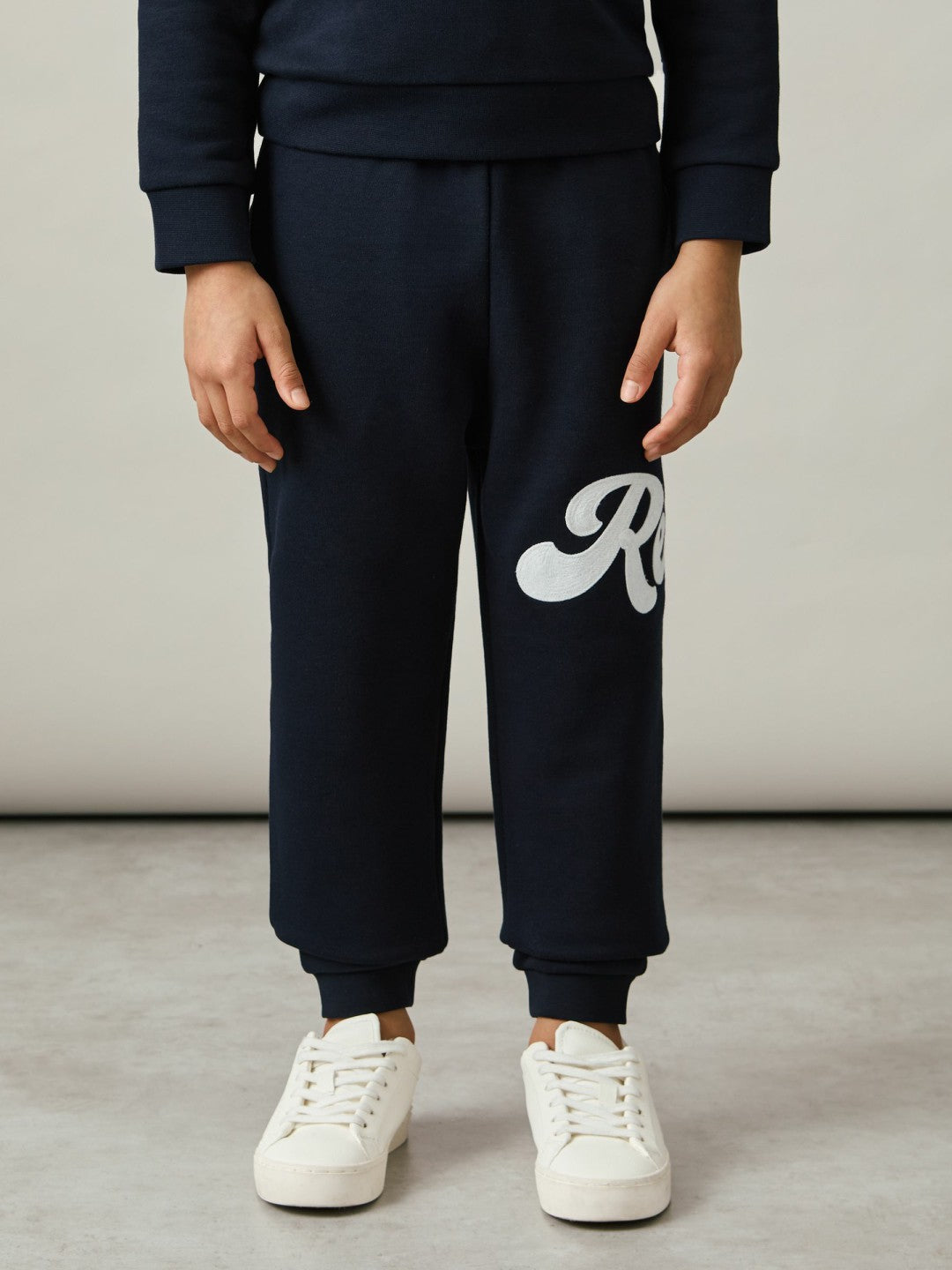 3-9 yrs Cotton-Blend Logo Script Joggers Navy | Children & Baby
