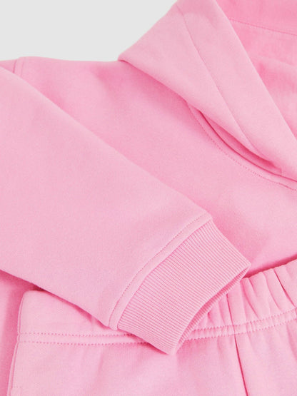 4-9 yrs Cotton-Blend Hoodie And Joggers Set Bright Pink | Children & Baby