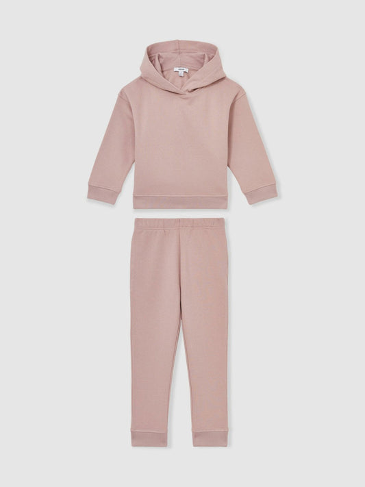 9-13 yrs Cotton-Blend Hoodie And Joggers Set Mink | Children & Baby