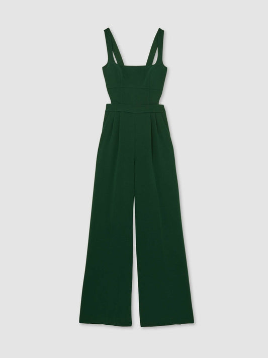 Wide-Leg Cut-Out Jumpsuit Green | Women