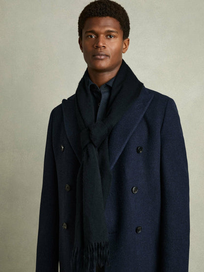 Wool and Cashmere Scarf Navy | Men